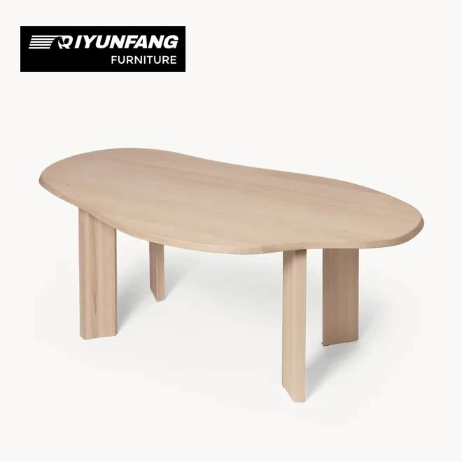 QYF-75 Modern Oval Solid Oak Dining Table 170cm