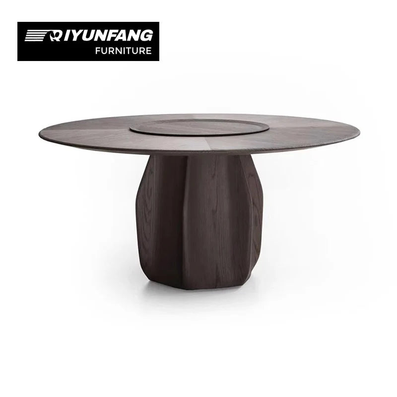 Solid Wood Round Dining Table Modern Nordic Minimalist Design