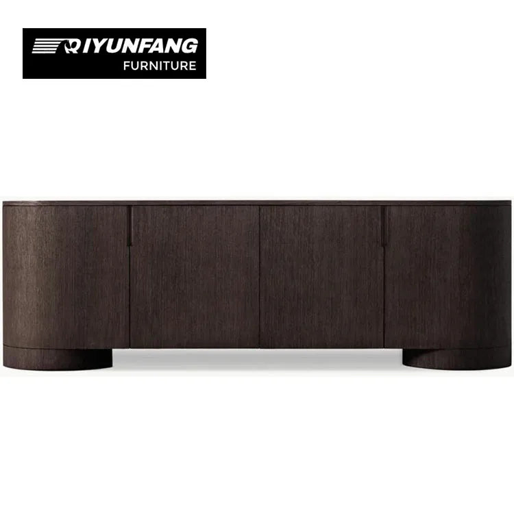 Modern Solid Wood Sideboard Storage Cabinet Customisable Oak Finish