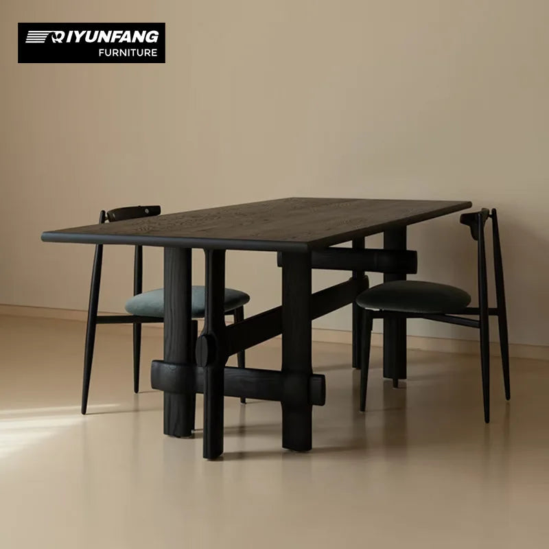 Modern Solid Oak Dining Table Minimalist Sculptural Custom Piece