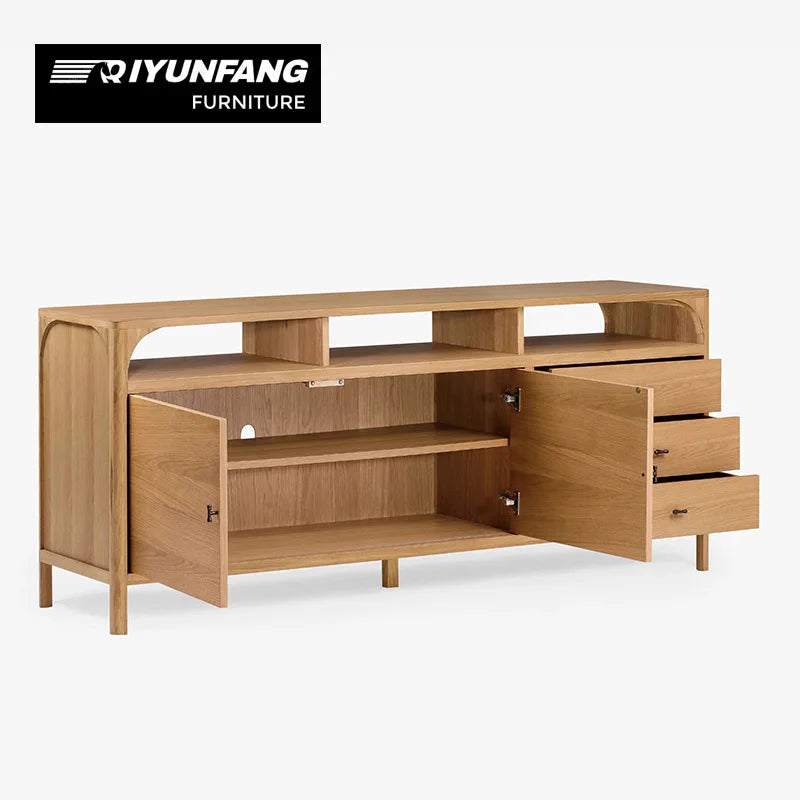 Traditional Solid Wood Sideboard Storage Cabinet 178cm