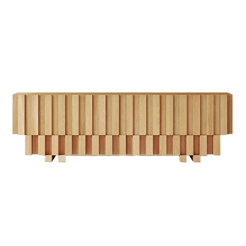 Modern Solid Ash Wood TV Cabinet 4 Drawer Minimalist Storage