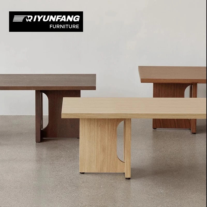 Modern Square Solid Wood Dining Table with Stone Top