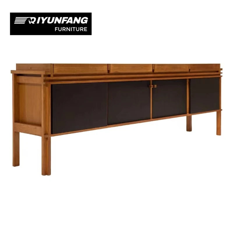 Modern Retro Solid Wood Sideboard Cabinet Large Capacity 240cm