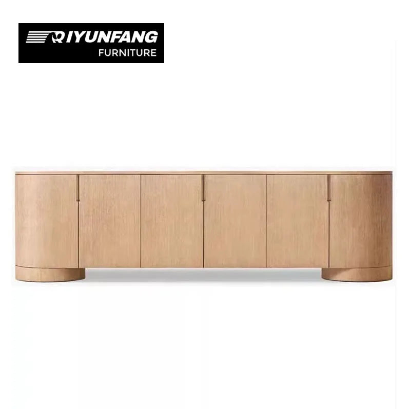 Modern Solid Wood Sideboard Storage Cabinet Customisable Oak Finish