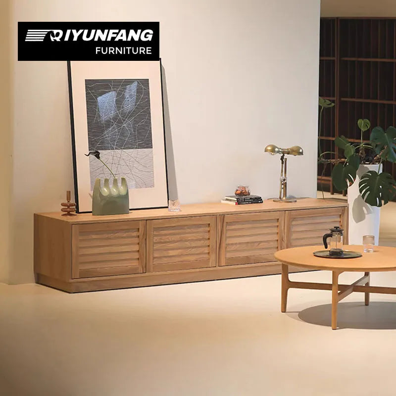 Modern Oak TV Cabinet with Four Doors 180cm or 220cm