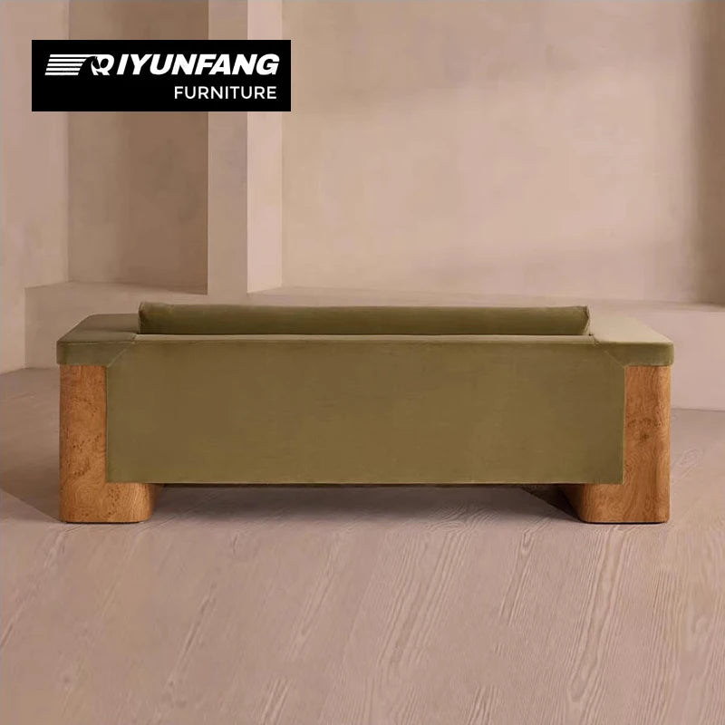 Modern Velvet Upholstered Sofa With Solid Wood Frame