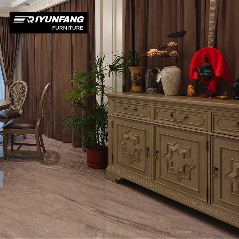 Modern Retro Wall-Mounted Solid Wood Sideboard Cabinet Console 170cm