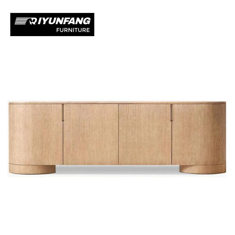 Modern Solid Wood Sideboard Storage Cabinet Customisable Oak Finish