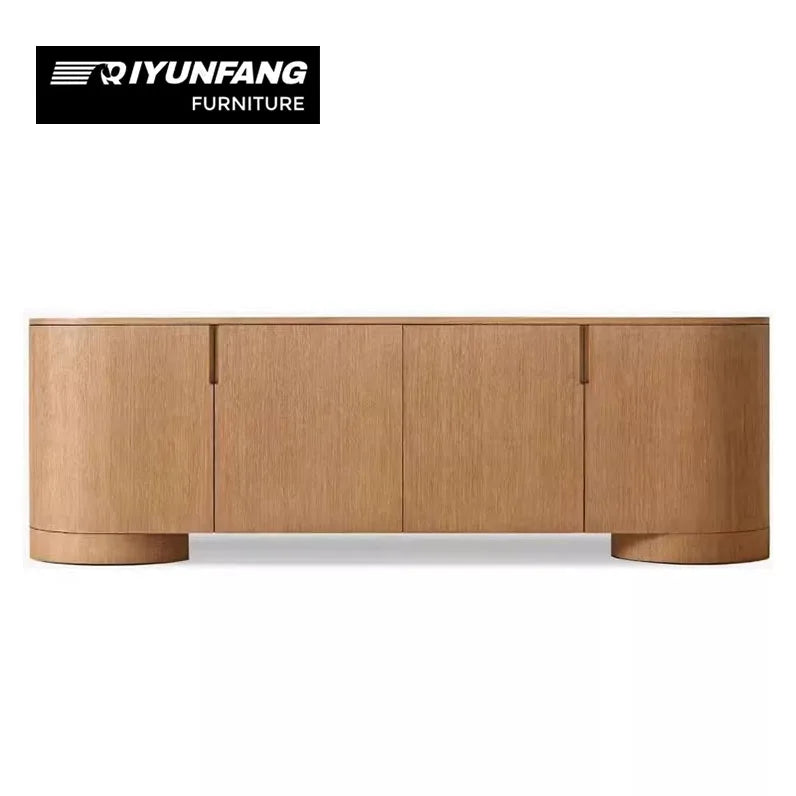 Modern Solid Wood Sideboard Storage Cabinet Customisable Oak Finish