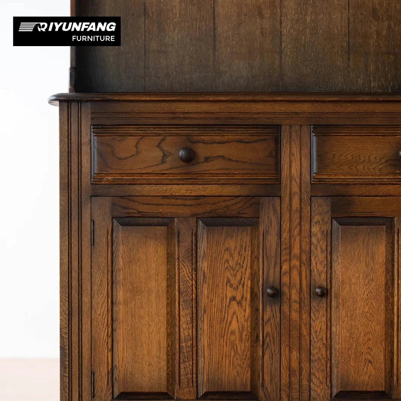 Vintage Classic Solid Wood Sideboard Buffet Cabinet with Drawers