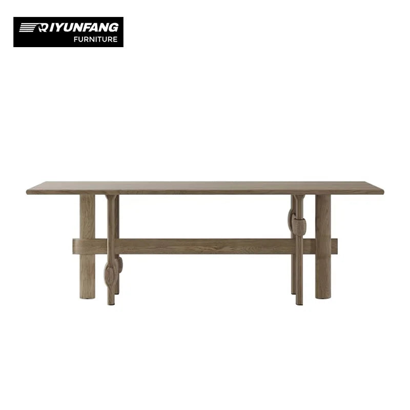 Modern Solid Oak Dining Table Minimalist Sculptural Custom Piece