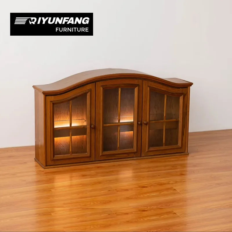 Solid Wood Wall-Mounted Extendable Folding Dining Cabinet 125cm