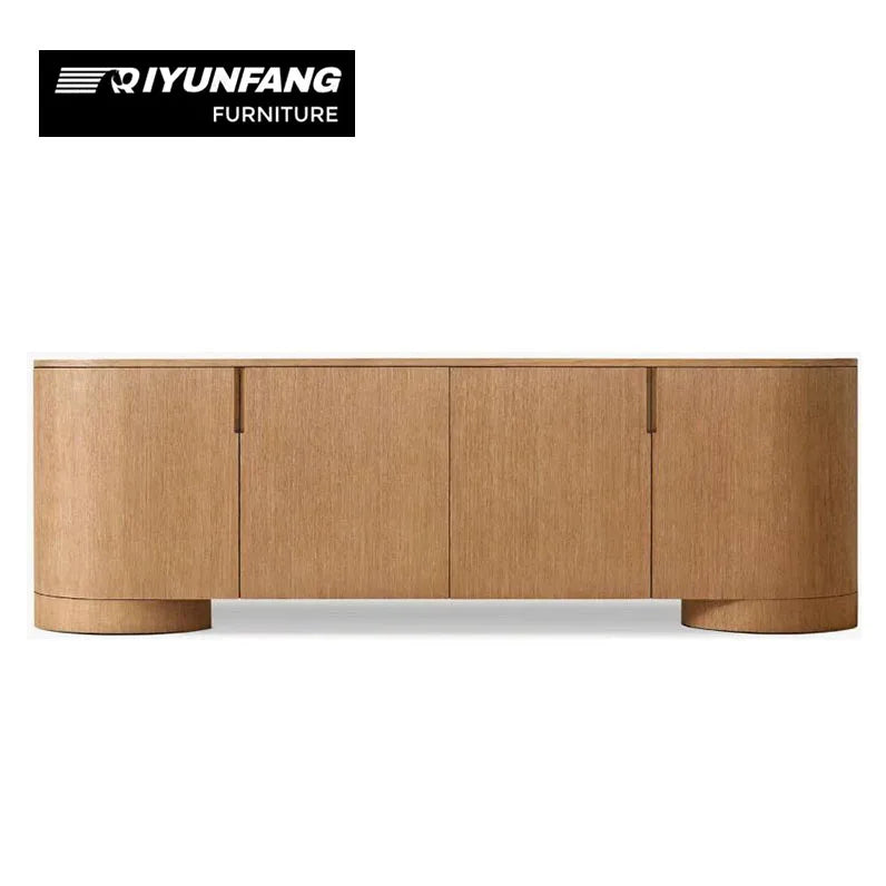 Modern Solid Wood Sideboard Storage Cabinet Customisable Oak Finish