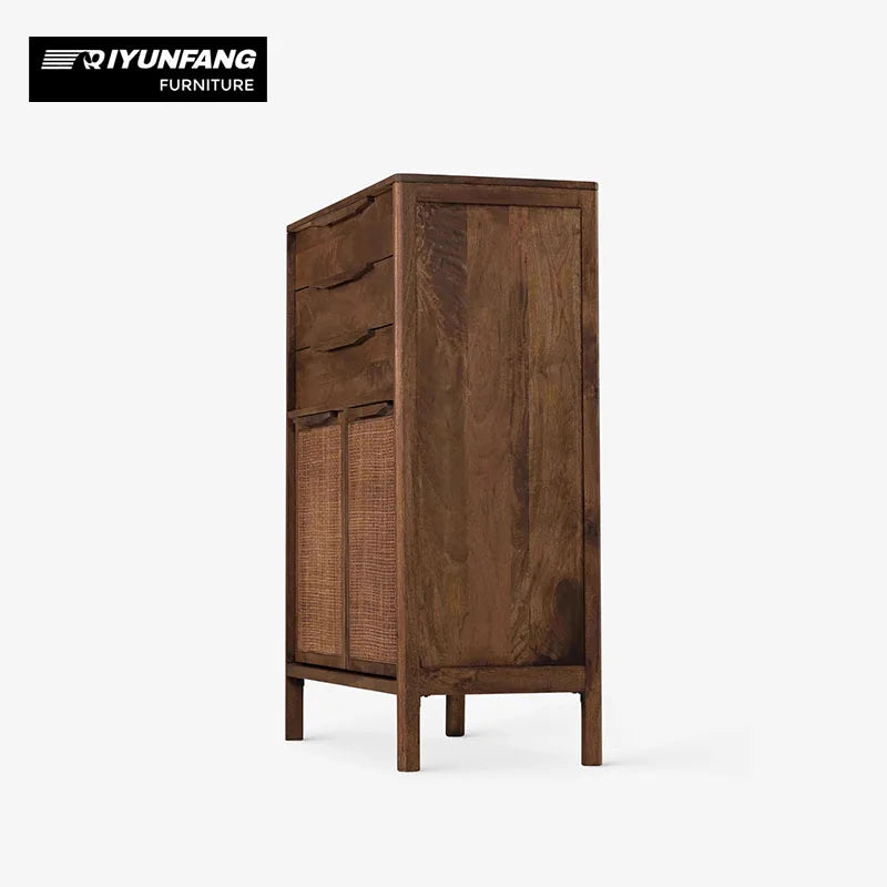 Nordic Extendable Solid Wood Storage Cabinet 3 Drawers