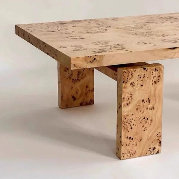 Modern Floating Rectangular Wood Coffee Table Tree Pattern 120cm