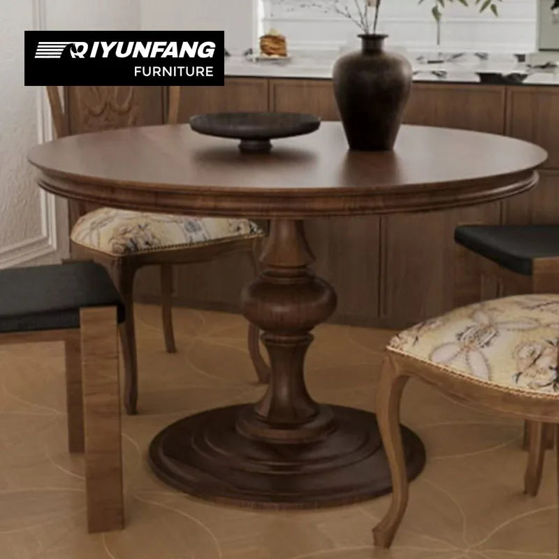 Modern Simple White Ash Wood Round Dining Table 120cm