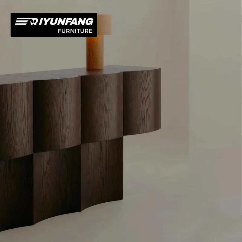 Modern Wood Sideboard Wall-Mounted Storage Cabinet with Shelving
