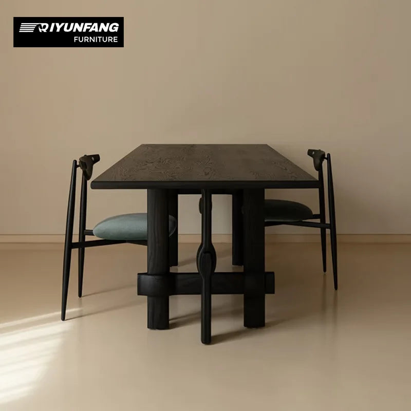 Modern Solid Oak Dining Table Minimalist Sculptural Custom Piece