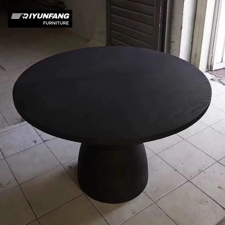 Nordic Solid Oak Round Dining Table 120cm