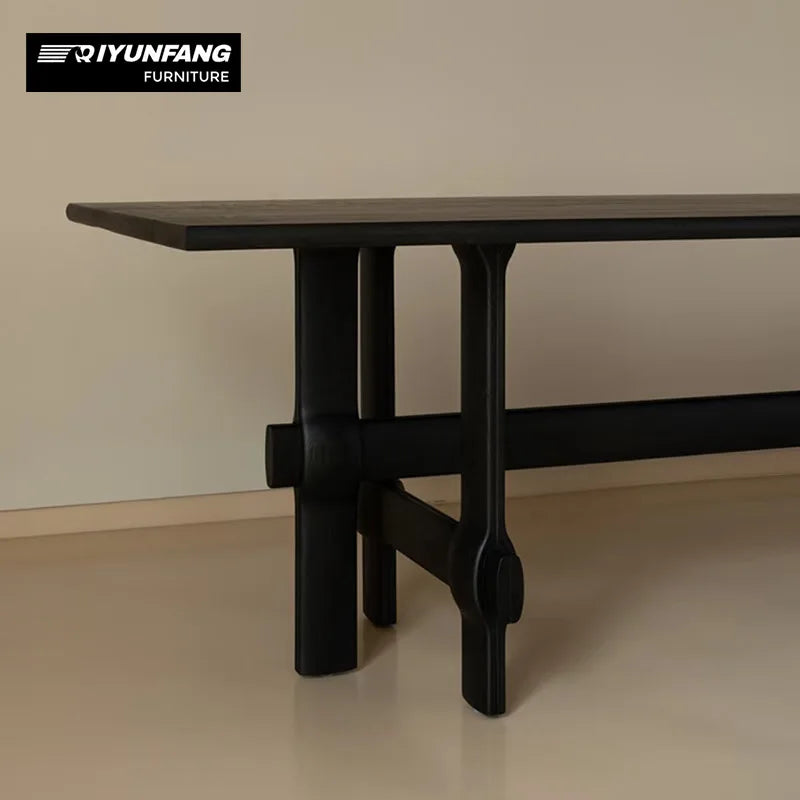 Modern Solid Oak Dining Table Minimalist Sculptural Custom Piece