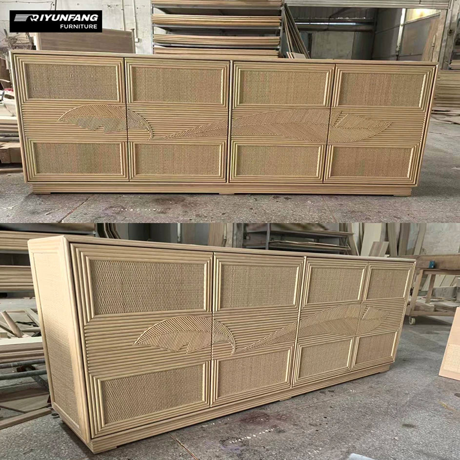 Wabi-Sabi Vine Weave Solid Wood Sideboard 200cm Wood