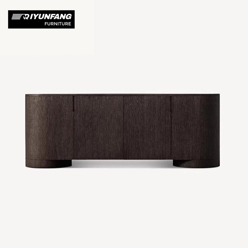 Modern Solid Wood 4-Door Sideboard Cabinet