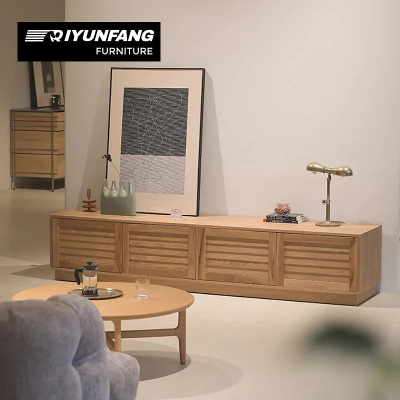 Modern Oak TV Cabinet with Four Doors 180cm or 220cm