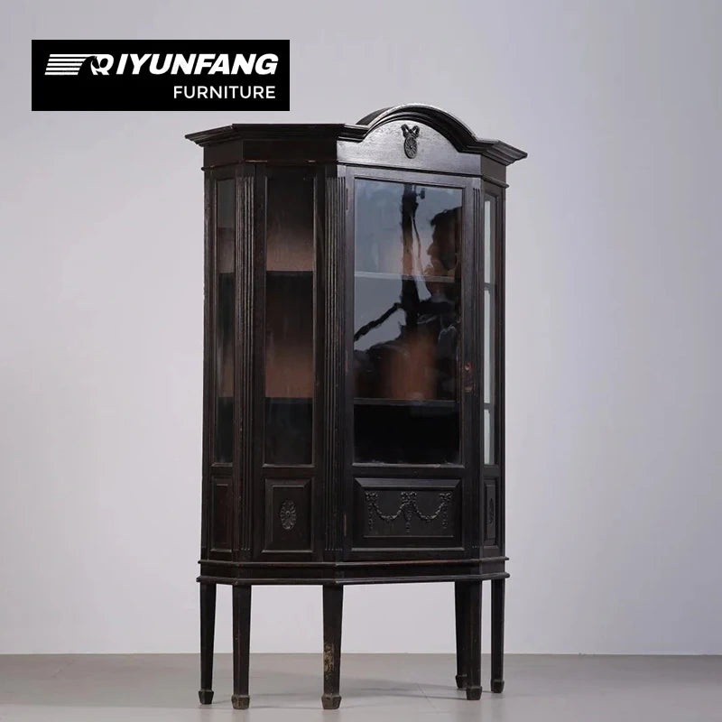 A-FC30 Tall Bookcase Wine Cabinet Solid White Ash Black