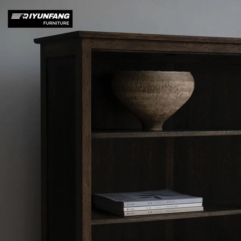 Traditional Solid Wood Sideboard Display Cabinet Glass Doors 135cm