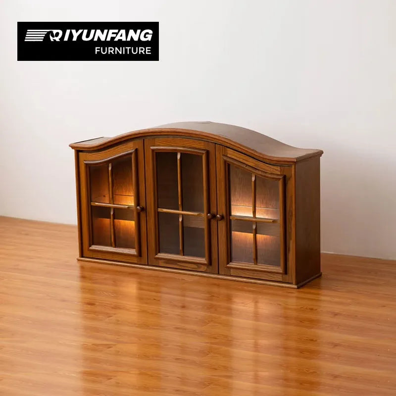 Solid Wood Wall-Mounted Extendable Folding Dining Cabinet 125cm