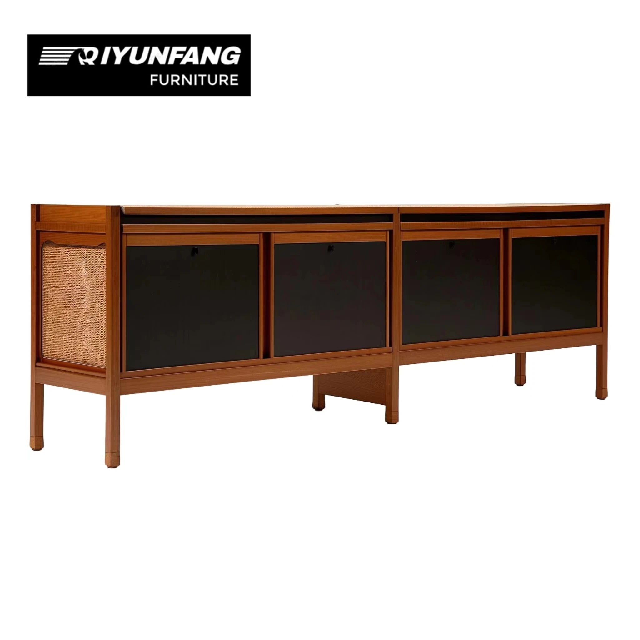Modern Retro Solid Wood Sideboard Cabinet Large Capacity 240cm