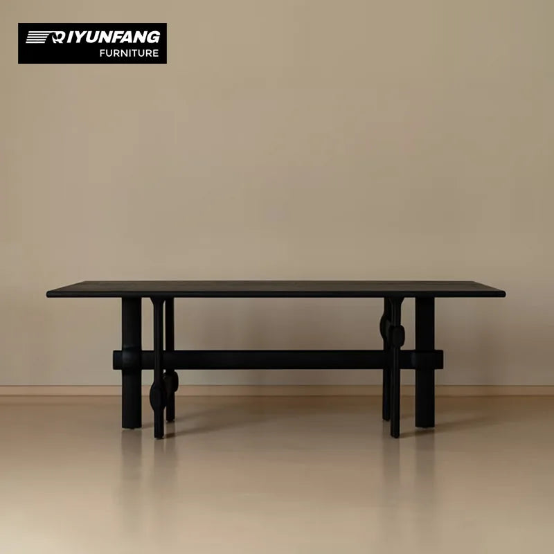 Modern Solid Oak Dining Table Minimalist Sculptural Custom Piece