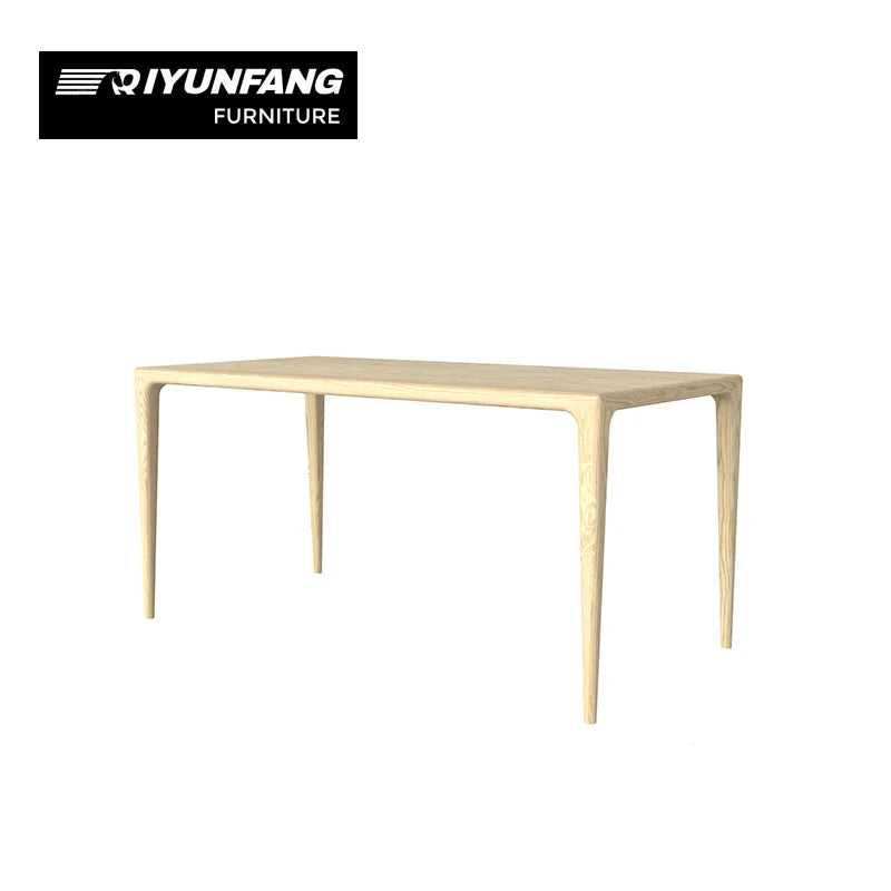 Modern Solid Wood Rectangular Dining Table Japanese Minimalist Design