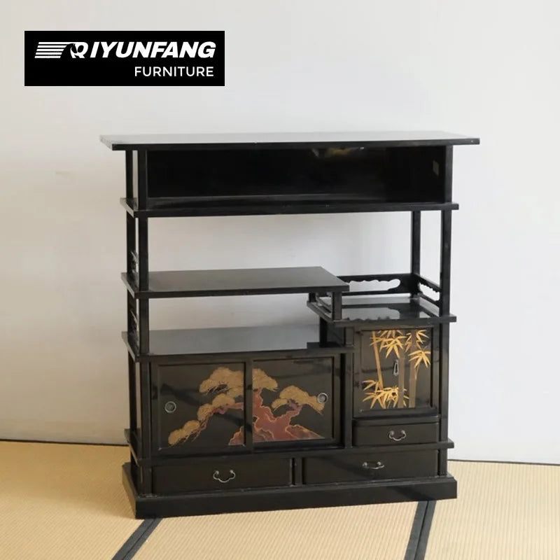 Modern Lacquer Tea Storage Cabinet Sideboard with Double Doors