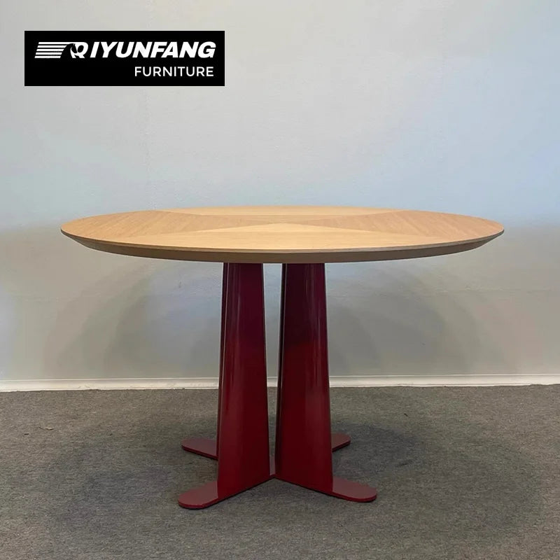 A-FD48 Minimalist French Round Dining Table Wooden Creative Design