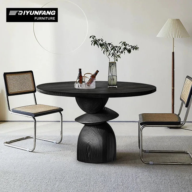 Nordic Solid Oak Round Dining Table 120cm