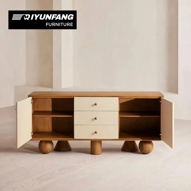 QYF-53 Modern Minimalist Solid Wood Sideboard Cabinet 180cm