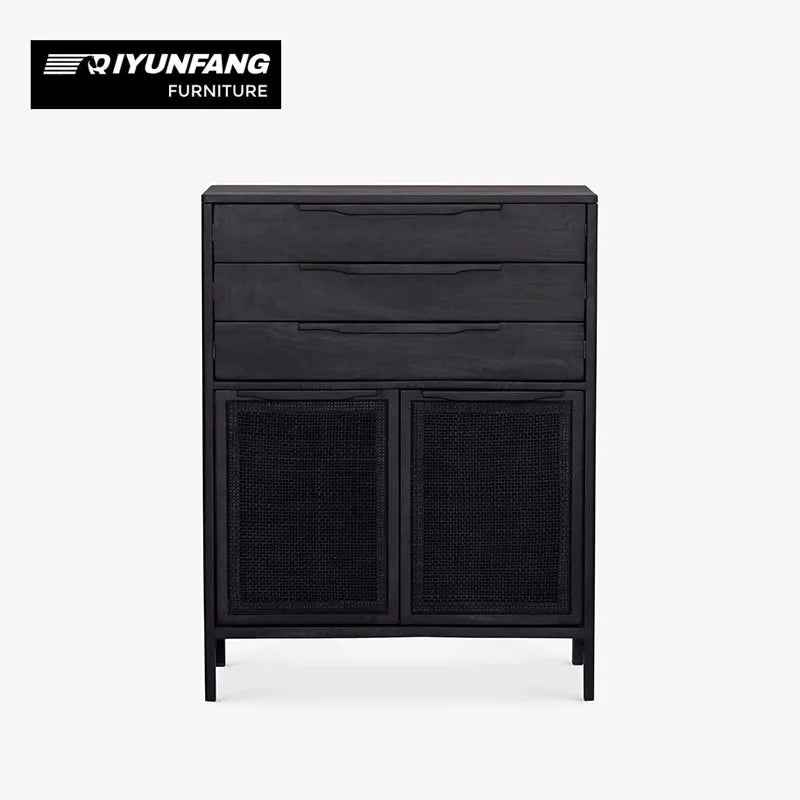 Nordic Extendable Solid Wood Storage Cabinet 3 Drawers