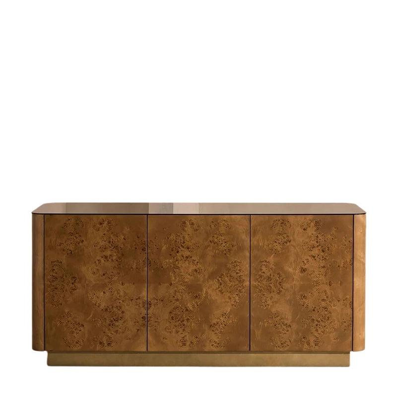 Modern Antique Solid Wood Sideboard Cabinet With Bark Veneer