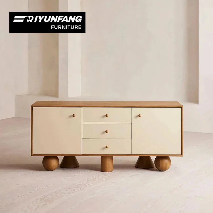 QYF-53 Modern Minimalist Solid Wood Sideboard Cabinet 180cm