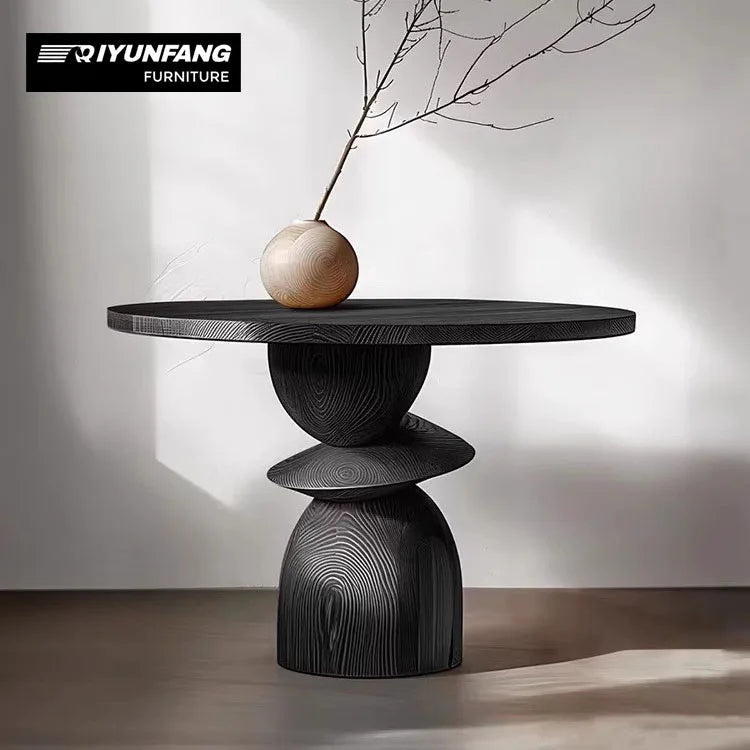 Nordic Solid Oak Round Dining Table 120cm
