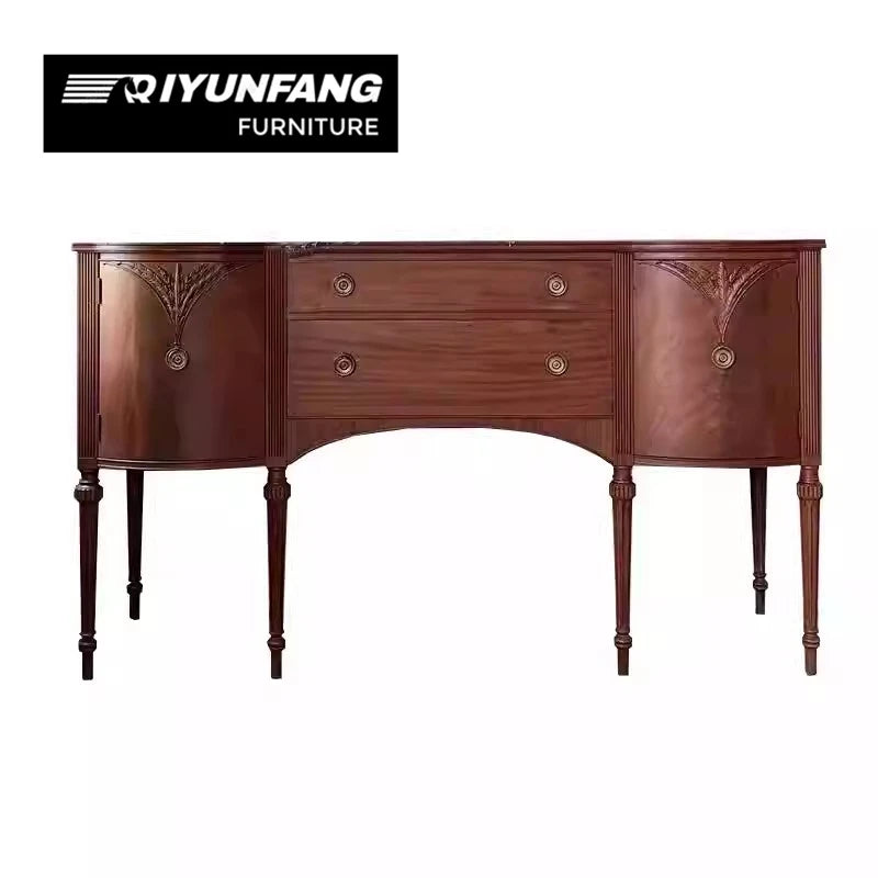 Traditional Solid Wood Storage Cabinet Partition 160cm