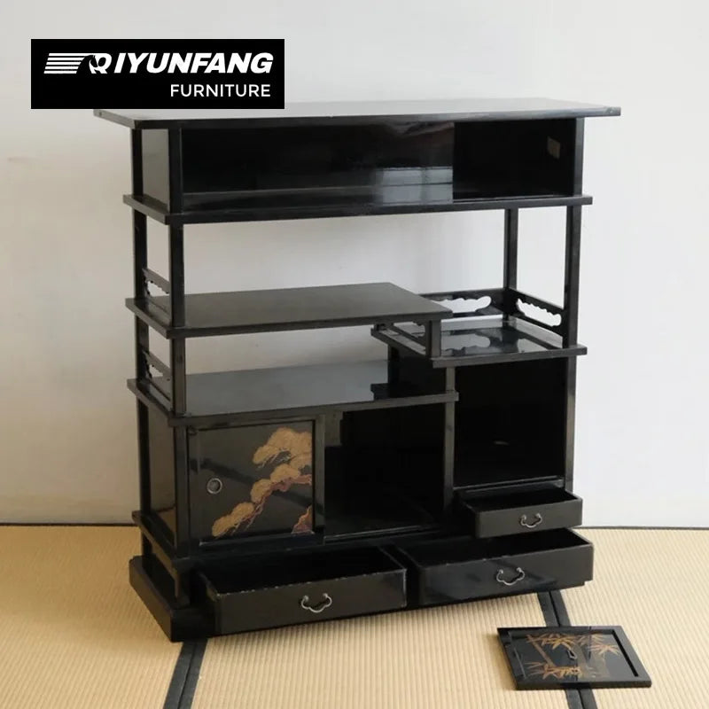 Modern Lacquer Tea Storage Cabinet Sideboard with Double Doors