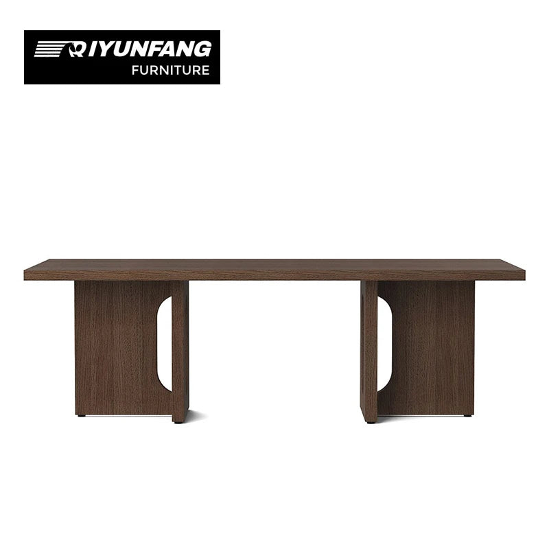 Modern Square Solid Wood Dining Table with Stone Top