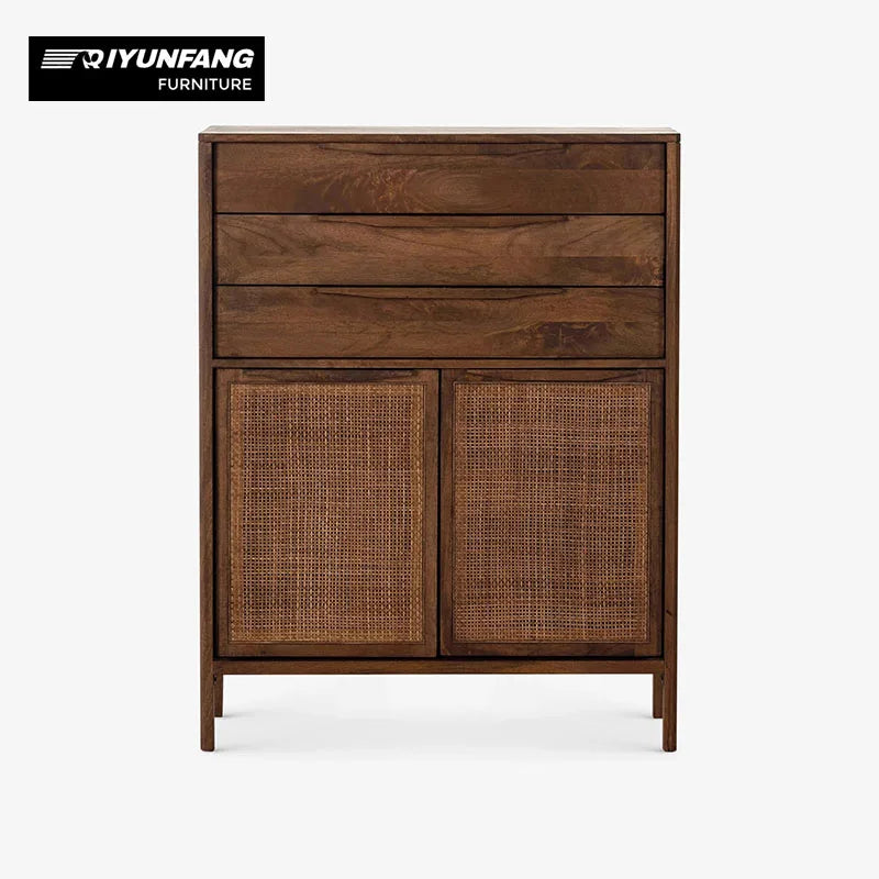 Nordic Extendable Solid Wood Storage Cabinet 3 Drawers