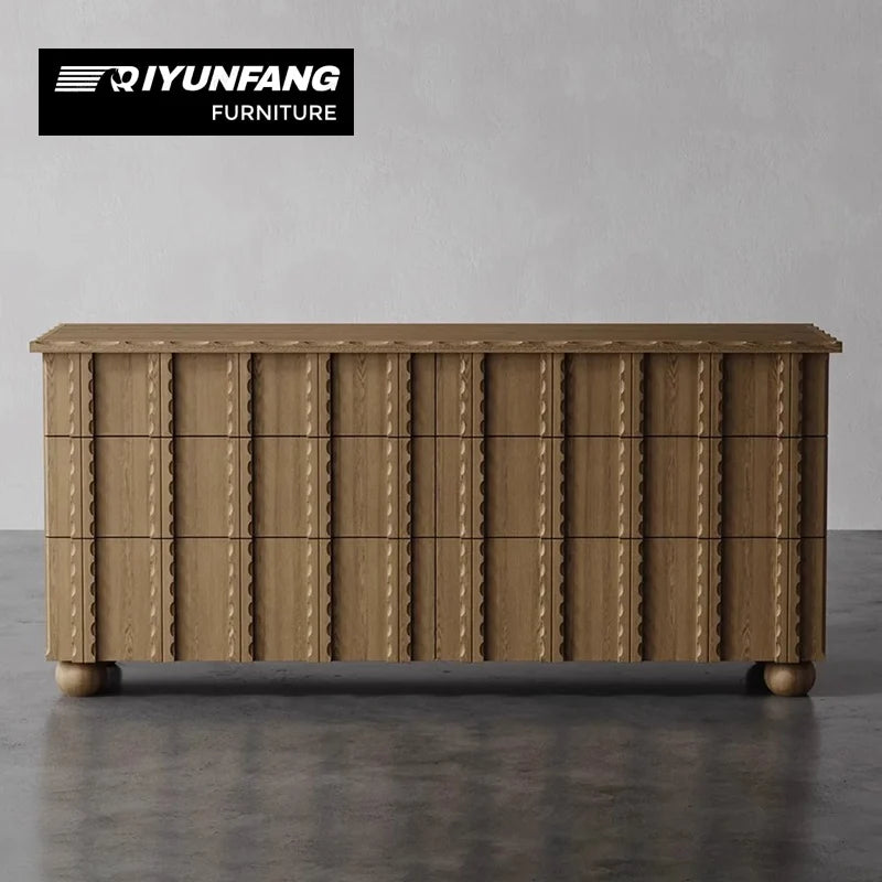 Solid Wood Storage Cabinet Modern Luxury Design Adjustable 6 Lockers