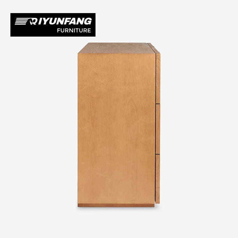 6-Drawer Rattan Storage Cabinet Modern American Ash Wood 165cm
