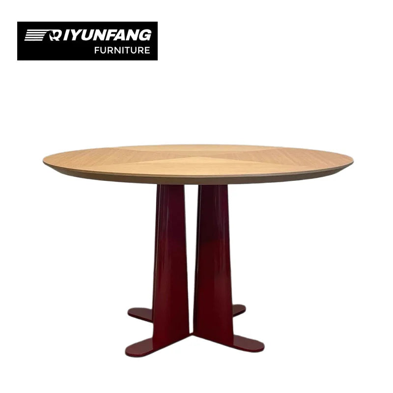 A-FD48 Minimalist French Round Dining Table Wooden Creative Design