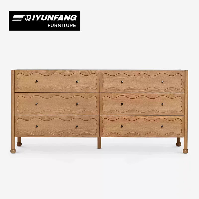 Modern Solid Wood Storage Cabinet Retro-Modern 160cm Wide